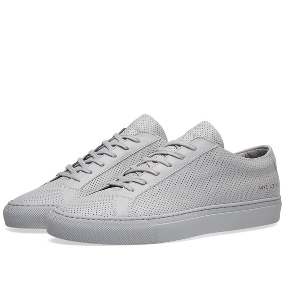 Common Projects Other - Common Projects Perforated Gray Leather Training Sneakers Shoes